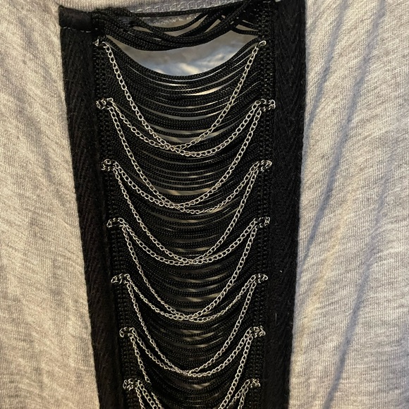 Janet Chung Womens Fashion Graphic Cotton Tank W/ Chain Link Size Large - Picture 9 of 14